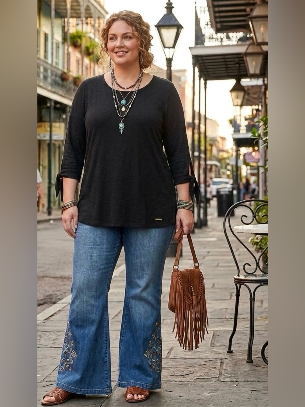 Chic Soul Black Knit Pleated Tunic Top Crewneck Minimalist Layering Shirt